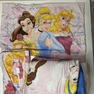 Vintage Disney Princess Bedding Set Twin Pink 90's  Cinderella Belle Aurora